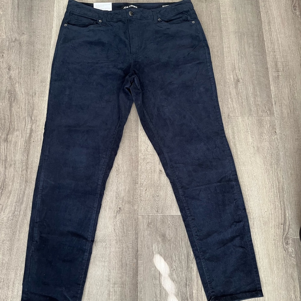 Joe fresh navy blue corduroy stretch pants